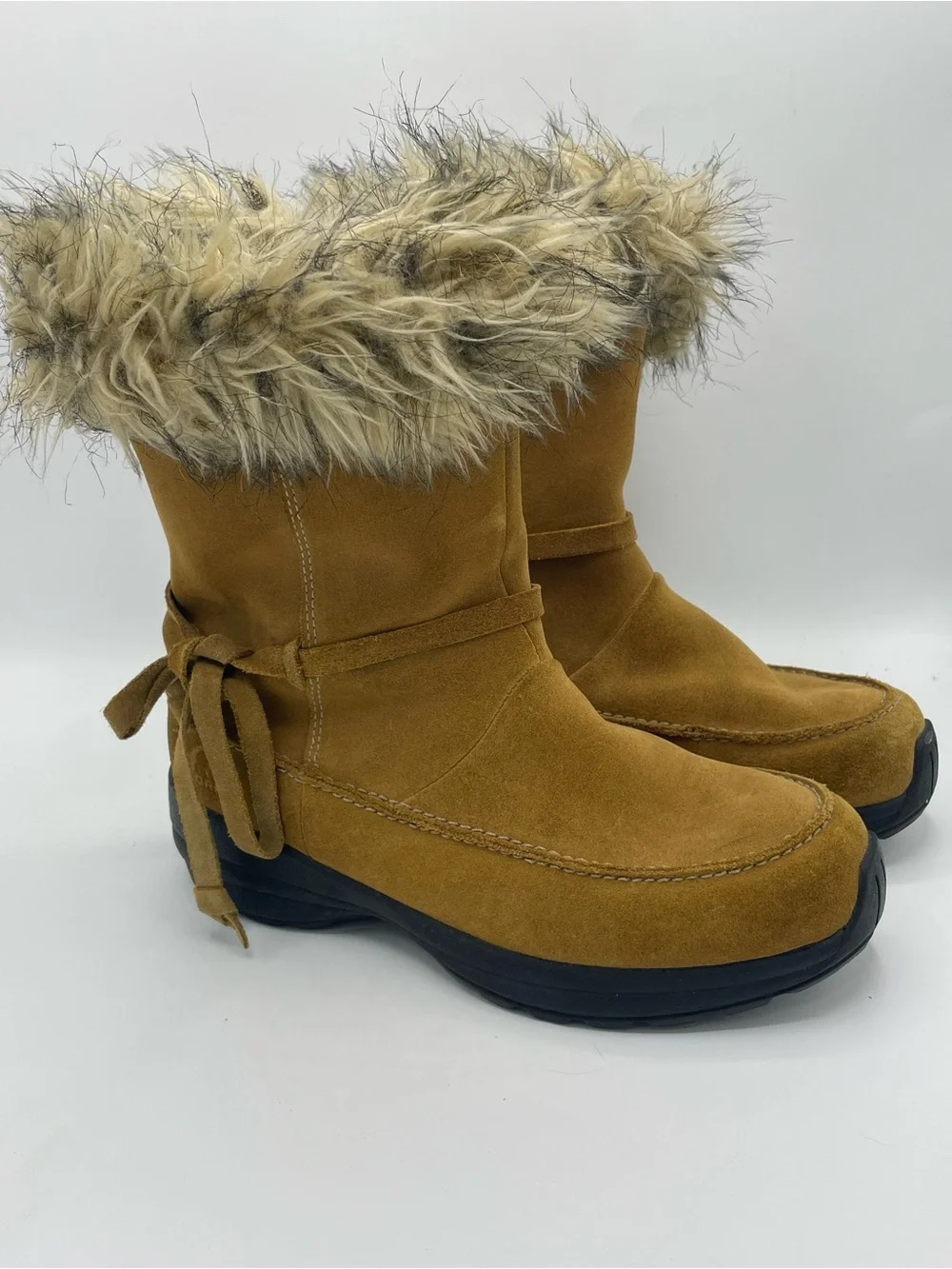 Sorel Northern Lite Tall Suede Zip Boot in Mustard.
